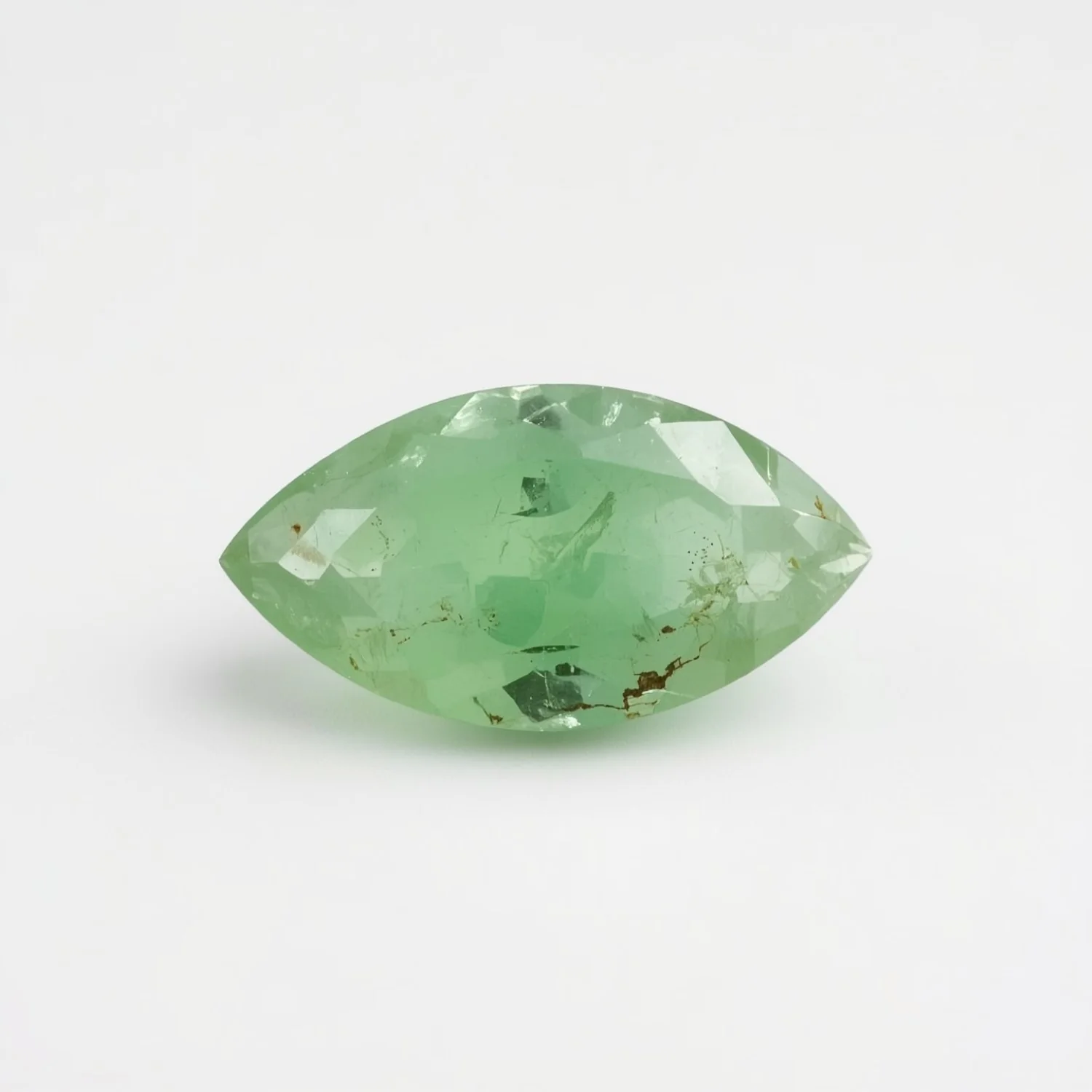 Moss Agate 1PC Small 6x12 MM Marquise Faceted Green Natural Semi Precious Loose Gemstone