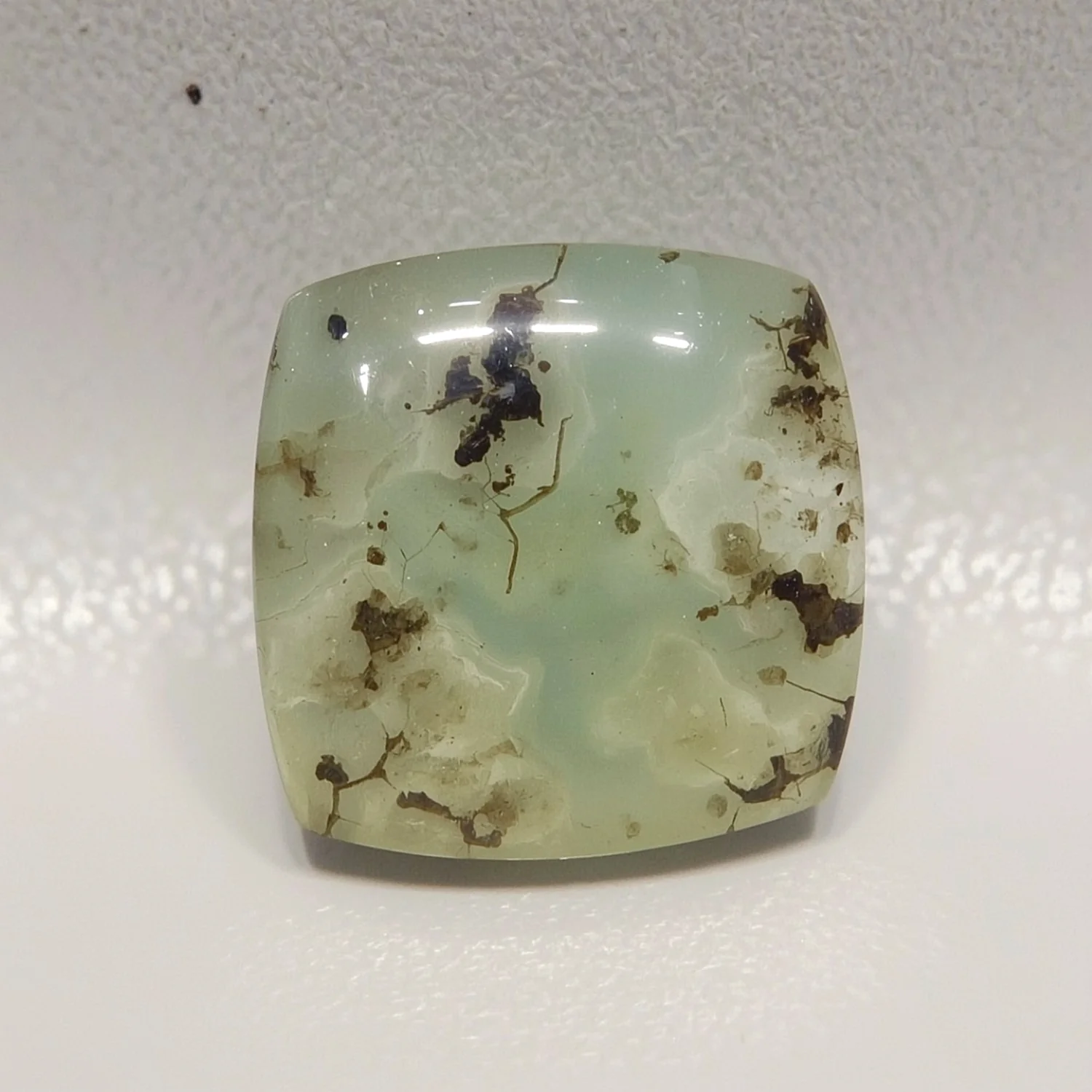 Moss Agate 1PC Small 7x7 MM Square Cabochon Green Fiery semi Precious Loose Gemstone - Image 2