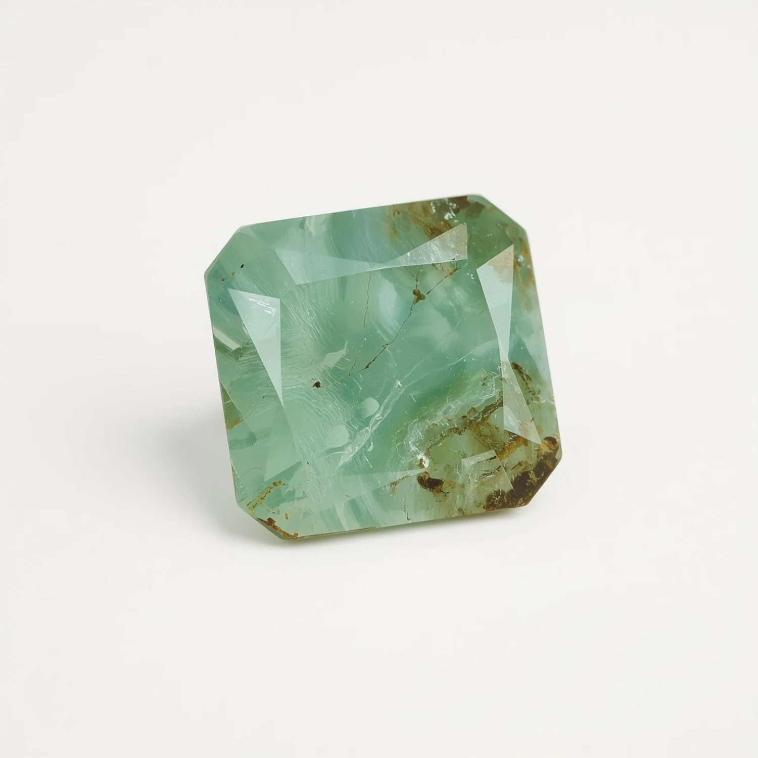 Moss Agate 1PC Tiny 6x6 MM Cushion Faceted Green Polished Semi Precious Loose Gems - Image 2