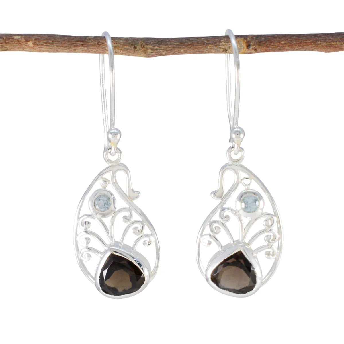 Multi African Harper multiple Dangle multicolor 925 Silver Earring