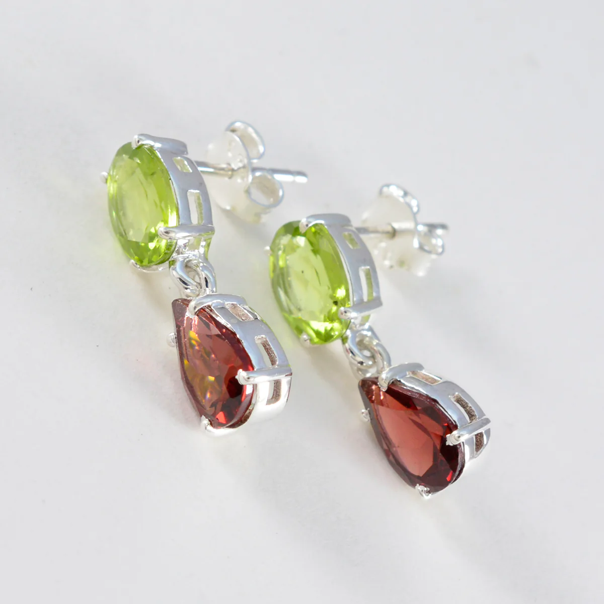 Multi American Amandaa multiple Stud multicolor 92.5 Silver Earring - Image 2