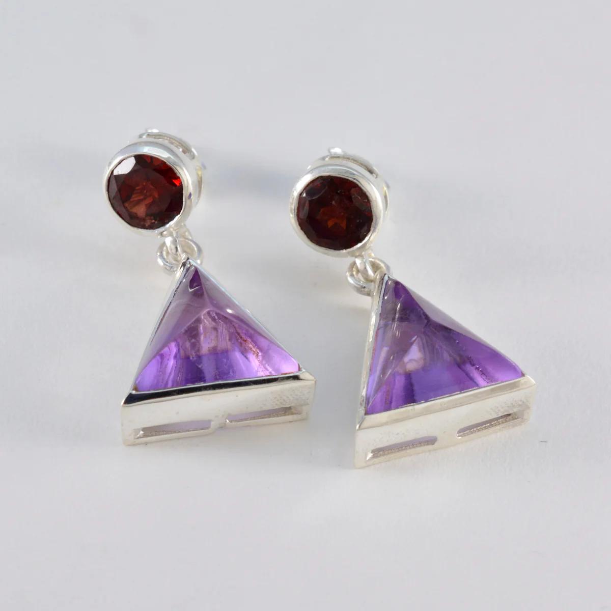 Multi American María multiple Stud multicolor 925 Sterling Silver Earring - Image 3