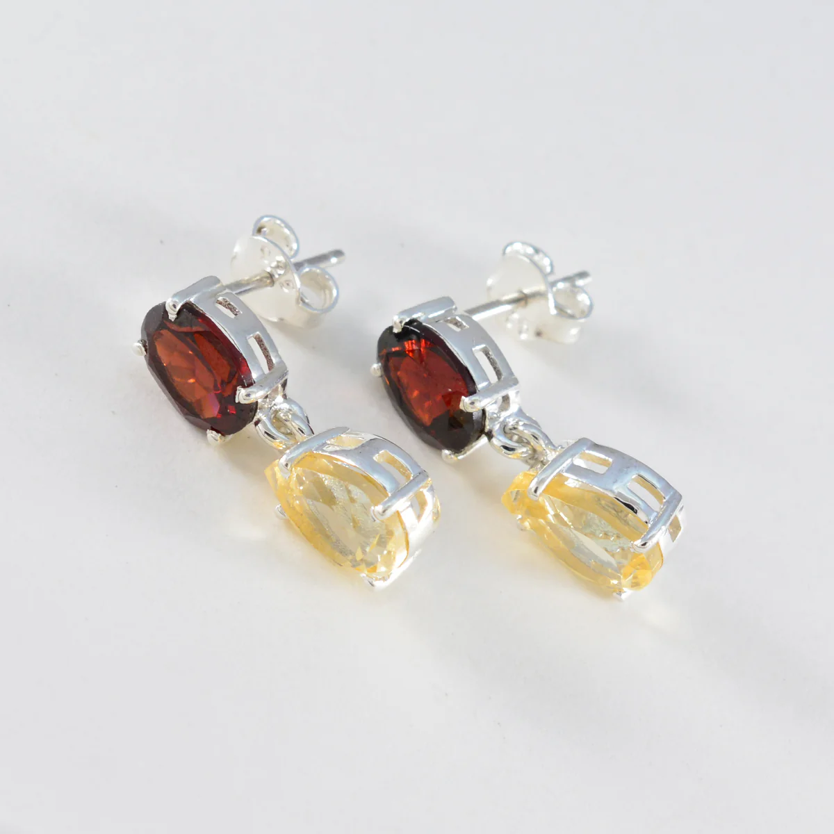 Multi American Micaelaa multiple Stud multicolor Sterling Silver Earring - Image 2