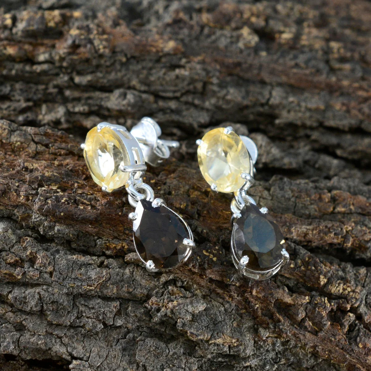 Multi American Riley multiple Stud multicolor Silver Earring - Image 4