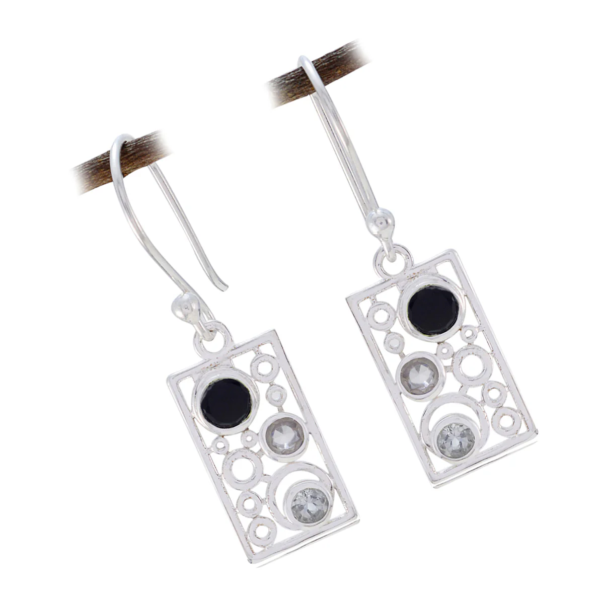 Multi Australian Emi multiple Dangle multicolor Sterling Silver Earring - Image 2