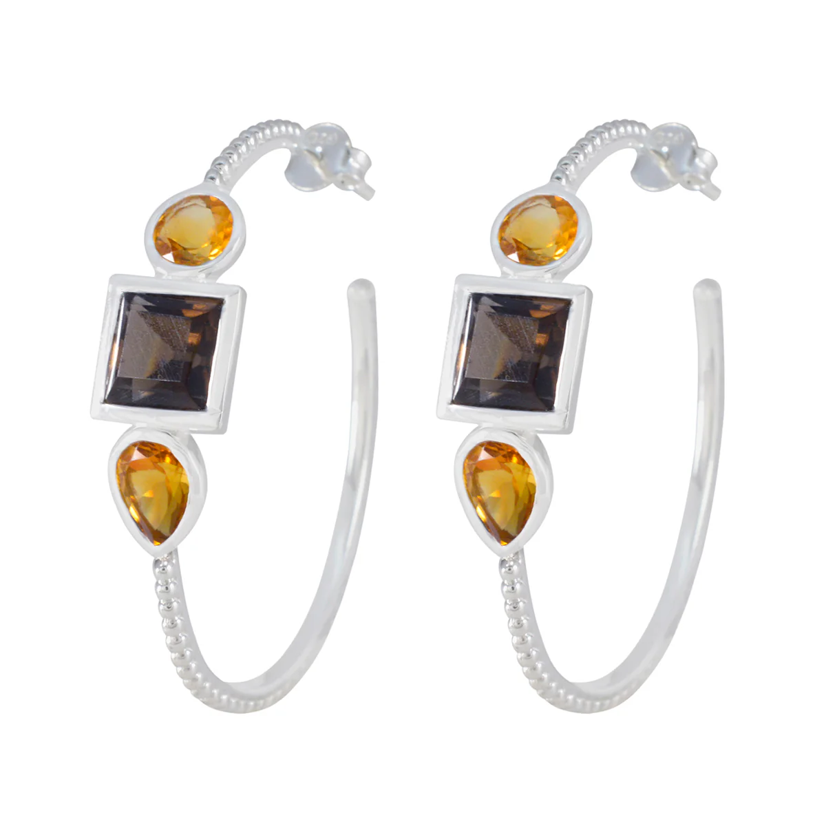 Multi Australian Stella Trilogy Stud multicolor Sterling Silver Earring