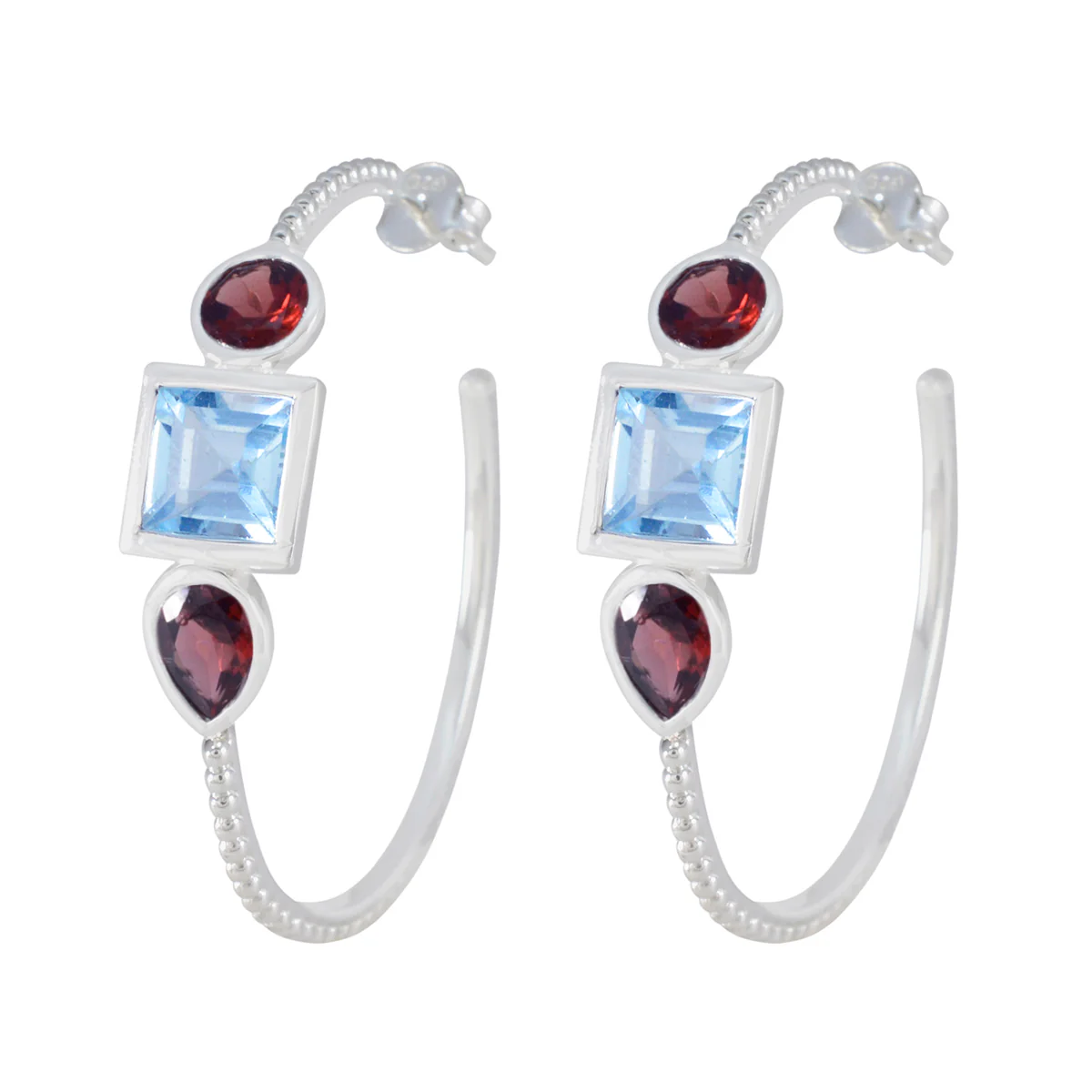 Multi Egyptian Zoey Trilogy Stud multicolor 925 Sterling Silver Earring