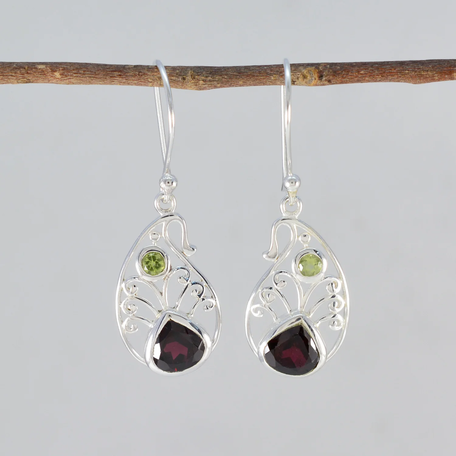 Multi German Hannah multiple Dangle multicolor Sterling Silver Earring - Image 2