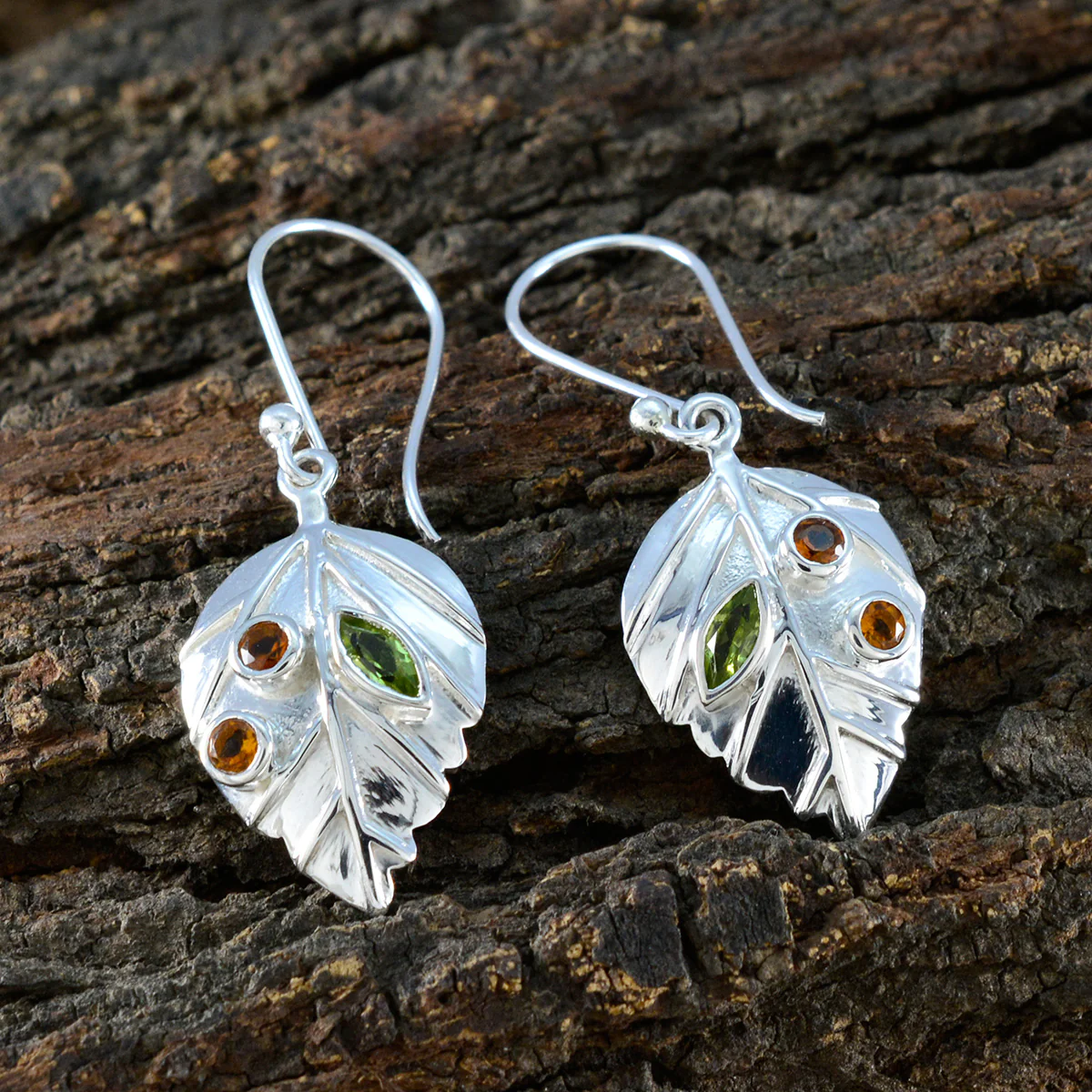 Multi German Laura multiple Dangle multicolor Silver Earring - Image 3
