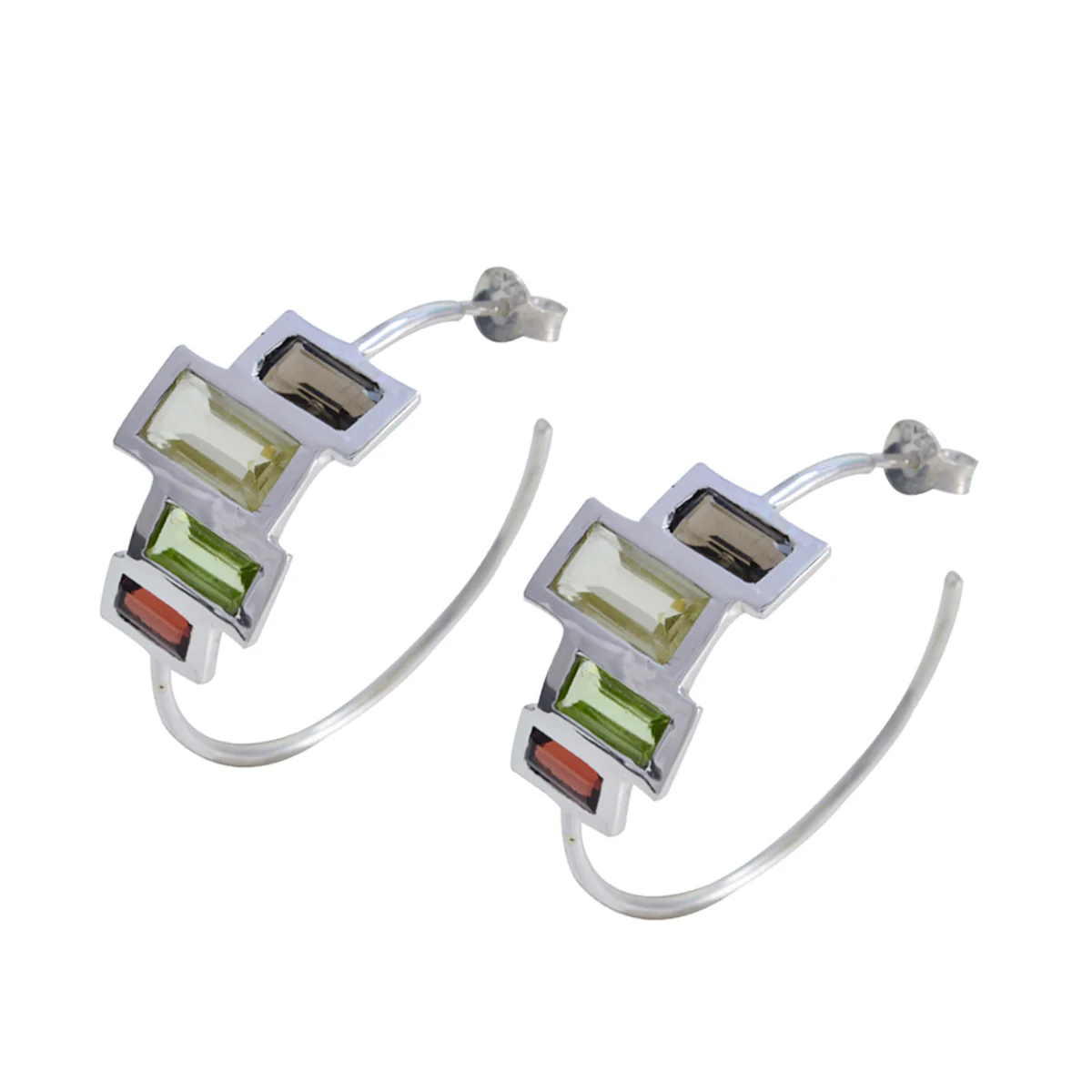 Multi German Mia multiple Stud multicolor Sterling Silver Earring - Image 2