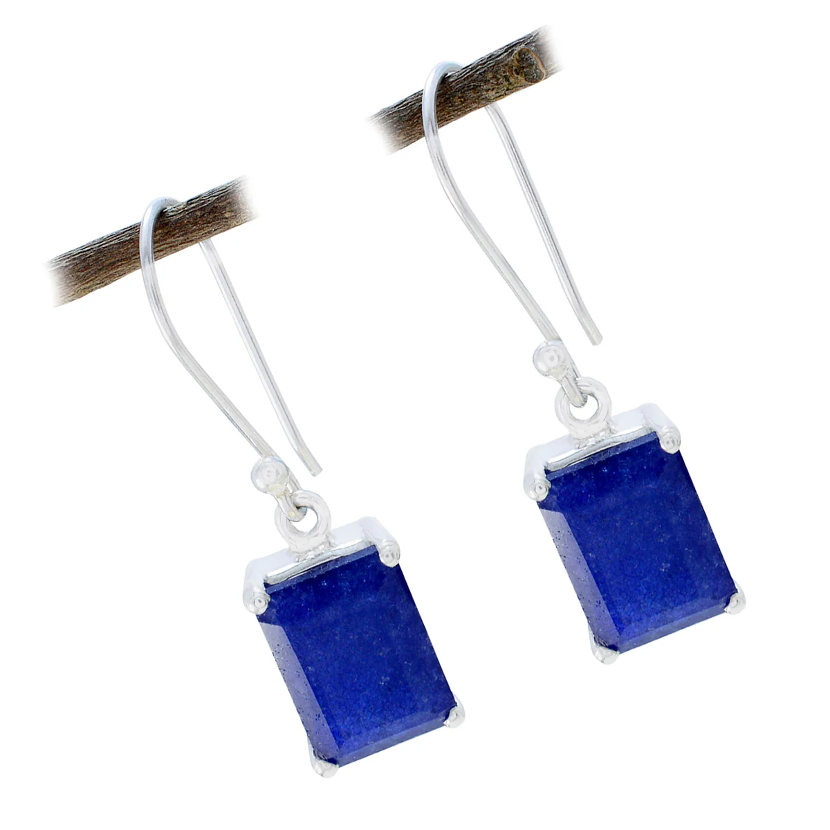 Multi German Olivia Solitaire Dangle multicolor Silver Earring - Image 3