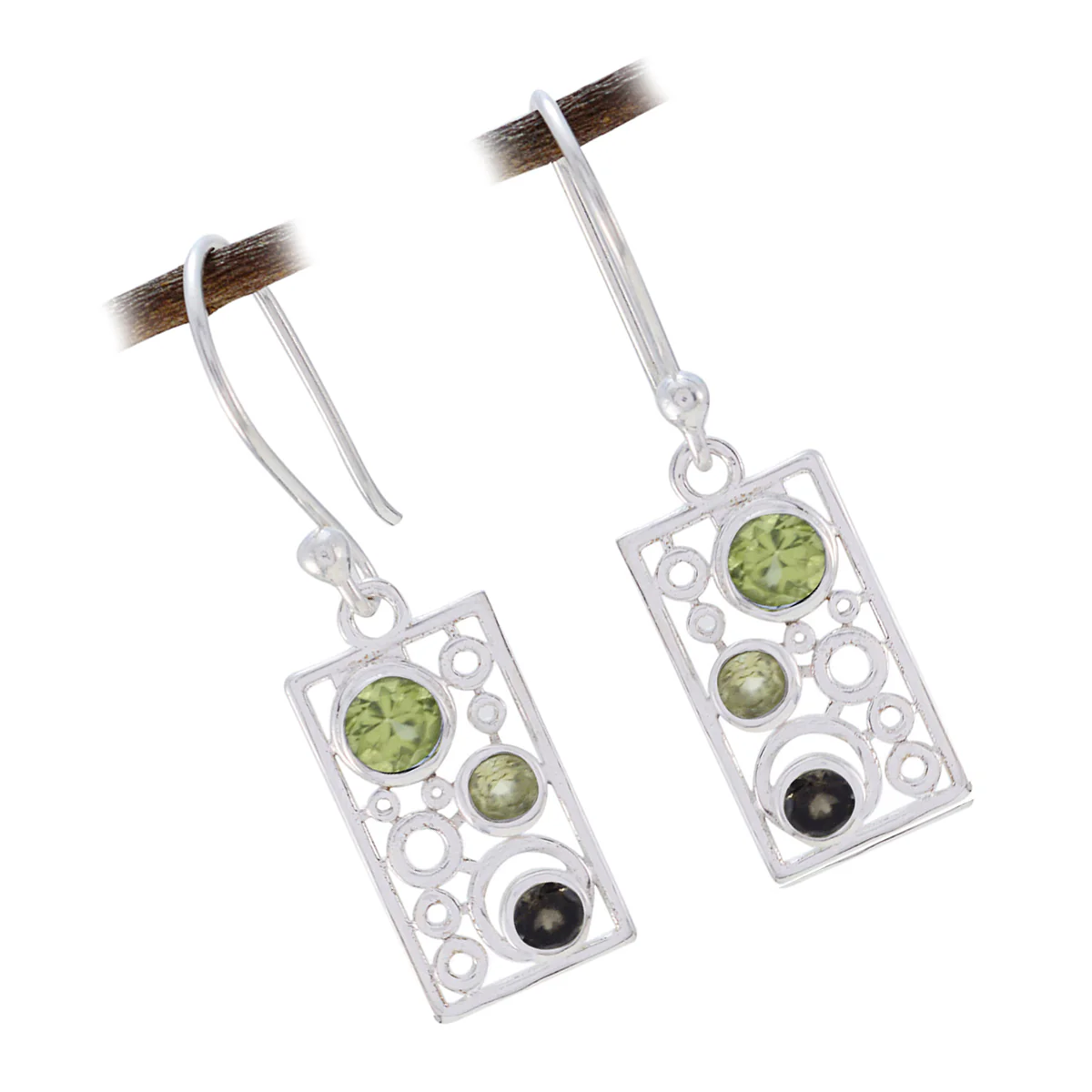 Multi Italian Aria multiple Dangle multicolor 925 Sterling Silver Earring - Image 2