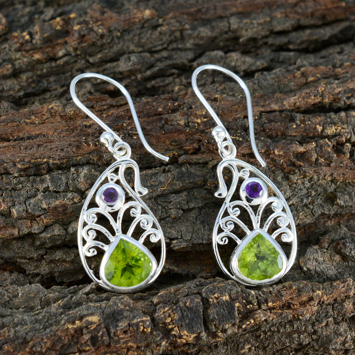 Multi Japanese Emma multiple Dangle multicolor Sterling Silver Earring - Image 4