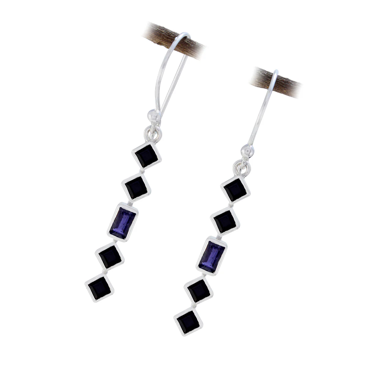 Multi Japanese Li Lee multiple Dangle multicolor Silver Earring - Image 2