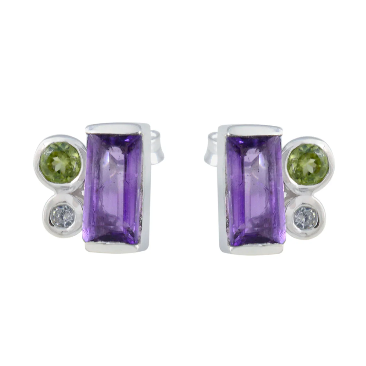 Multi Latin American Mariana Trilogy Stud multicolor 92.5 Silver Earring