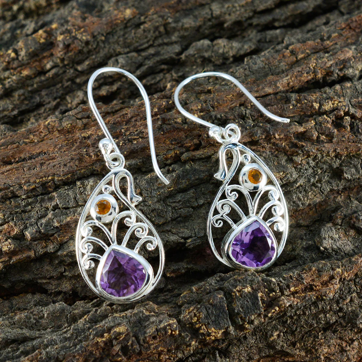 Multi Mexican Genesis multiple Dangle multicolor Sterling Silver Earring - Image 3