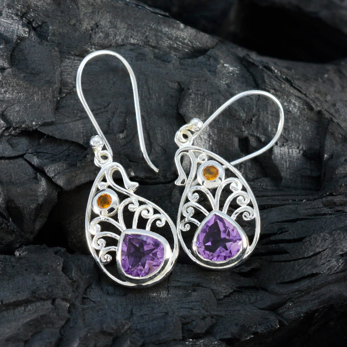 Multi Mexican Genesis multiple Dangle multicolor Sterling Silver Earring - Image 4