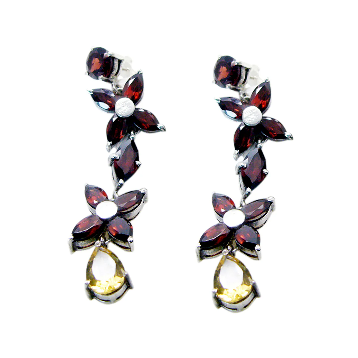 Multi Mexican Naomi multiple Stud multicolor Silver Earring