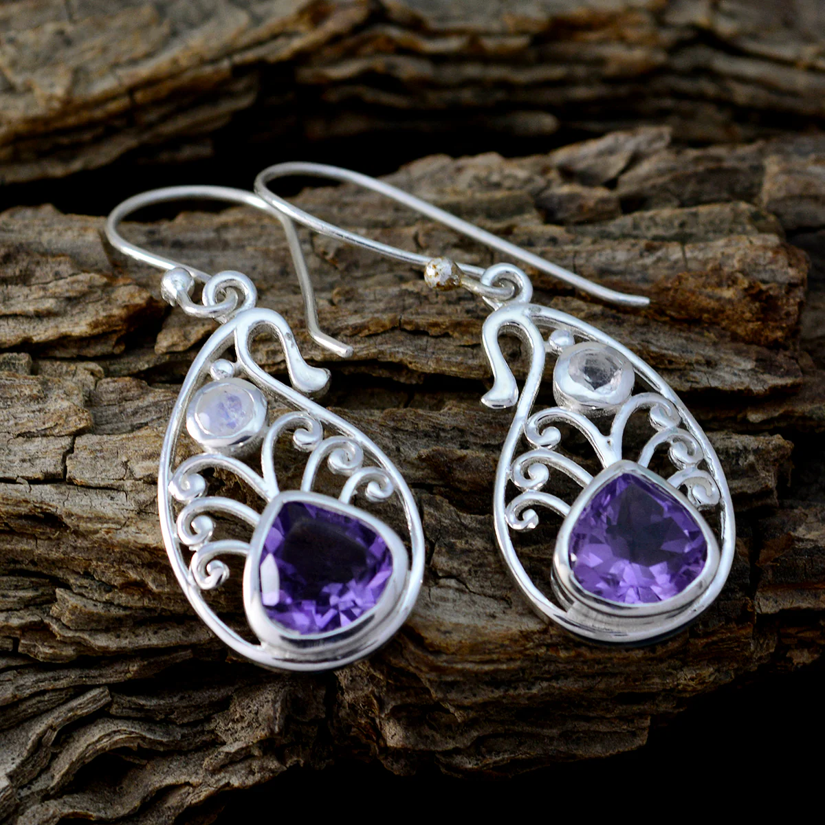 Multi Middle Eastern Claire multiple Dangle multicolor 925 Silver Earring - Image 3