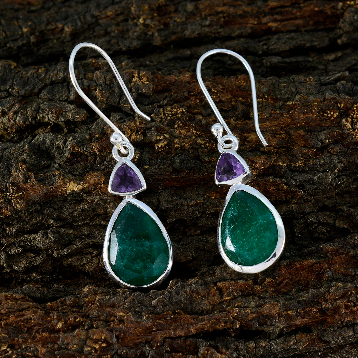 Multi Spanish Ángeles Toi et Moi Dangle multicolor Silver Earring - Image 3