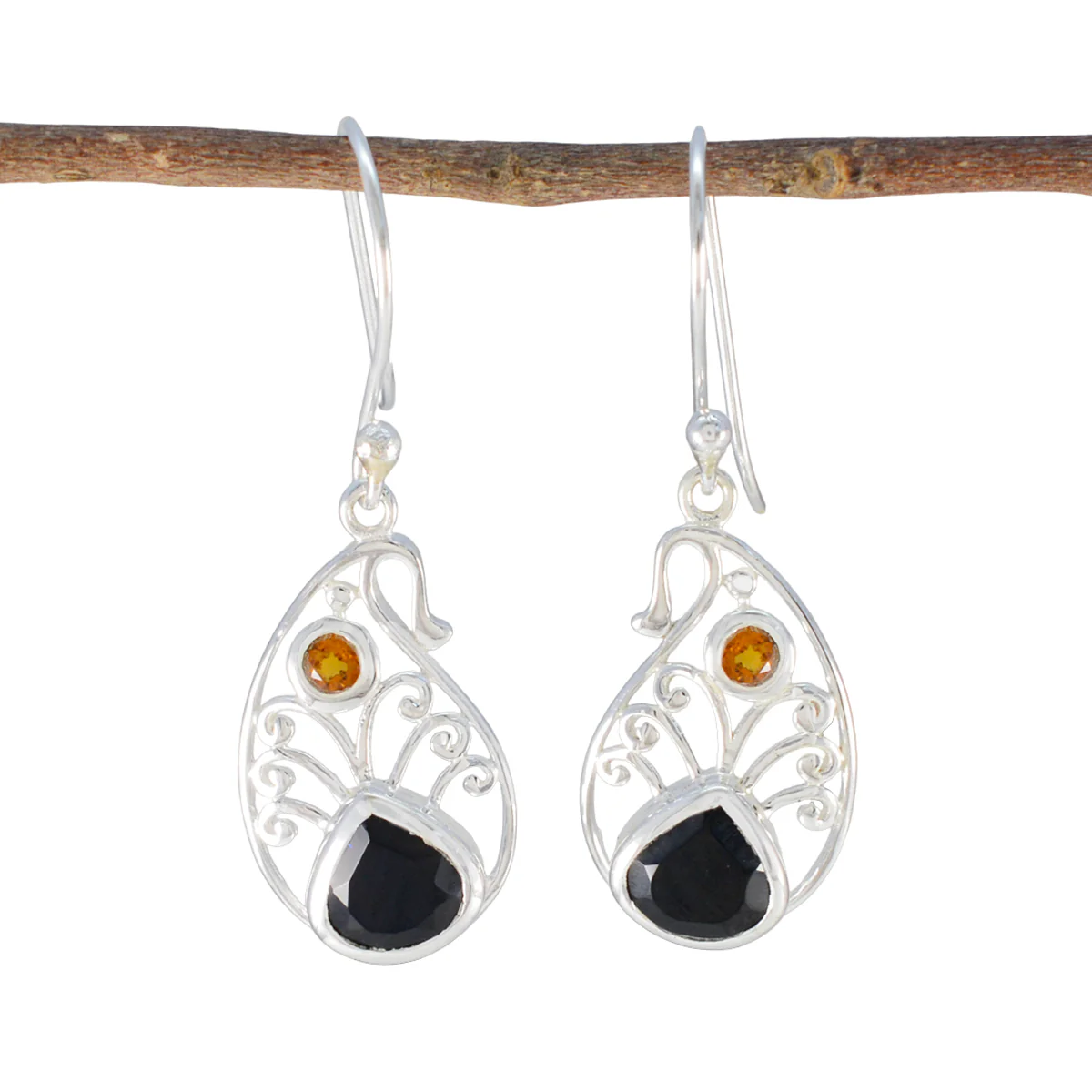 Multi Spanish Grace multiple Dangle multicolor 92.5 Silver Earring