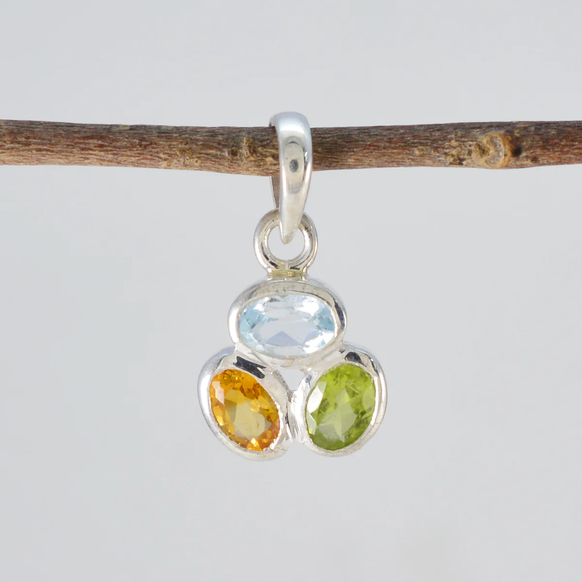 Multi Stone Elegant Japanese Silver Trilogy Mei Bubble multicolor Pendant Jewelry - Image 2