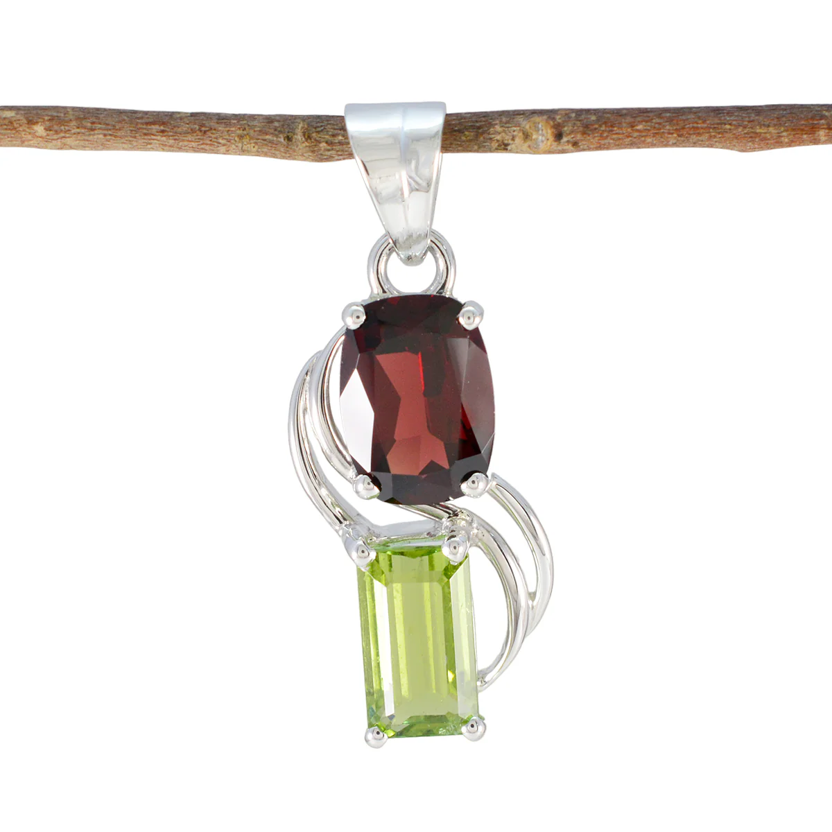Multi Stone Eye-catching Egyptian 925 Silver Solitaire Zoe Romantic multicolor Pendant Jewelry