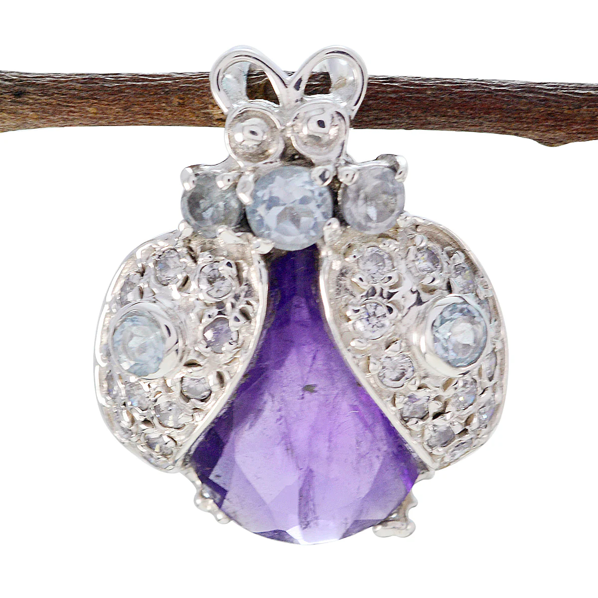 Multi Stone Featherlight Australian Silver multiple Penelope Contemporary multicolor Pendant Jewelry - Image 2