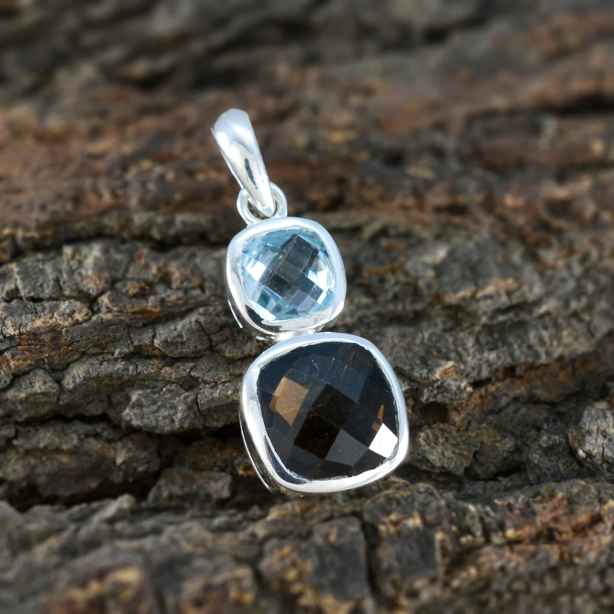 Multi Stone Whisper-thin American Silver Toi et Moi Sarah Eternity multicolor Pendant Jewelry - Image 3