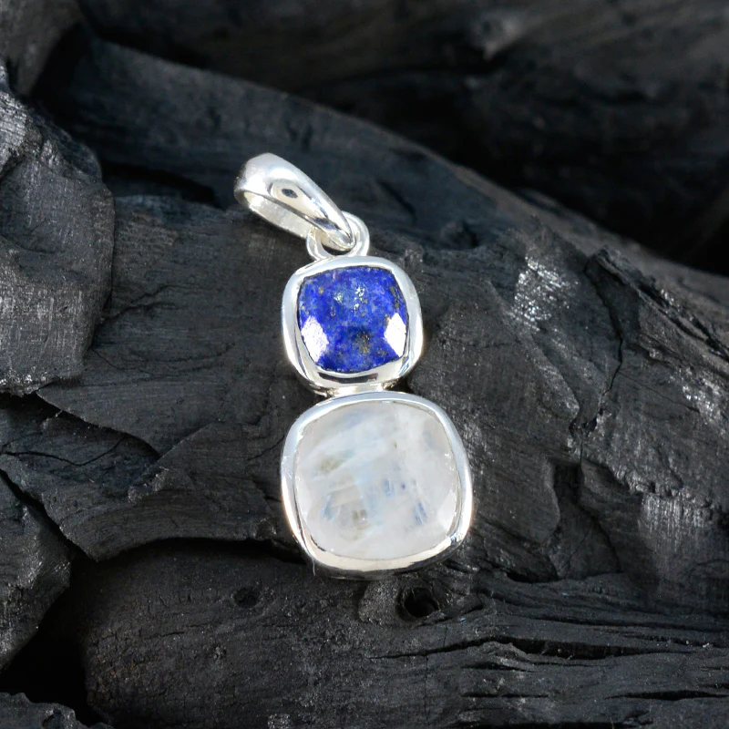 Multi Stone Whisper-thin Latin American Sterling Silver Toi et Moi Victoria propsel multicolor Pendant Jewellery - Image 4