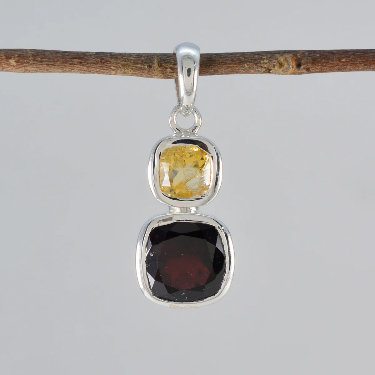 Multi Stone Whisper-thin Moroccan Silver Toi et Moi Sofia Abstract multicolor Pendant Jewelry - Image 2