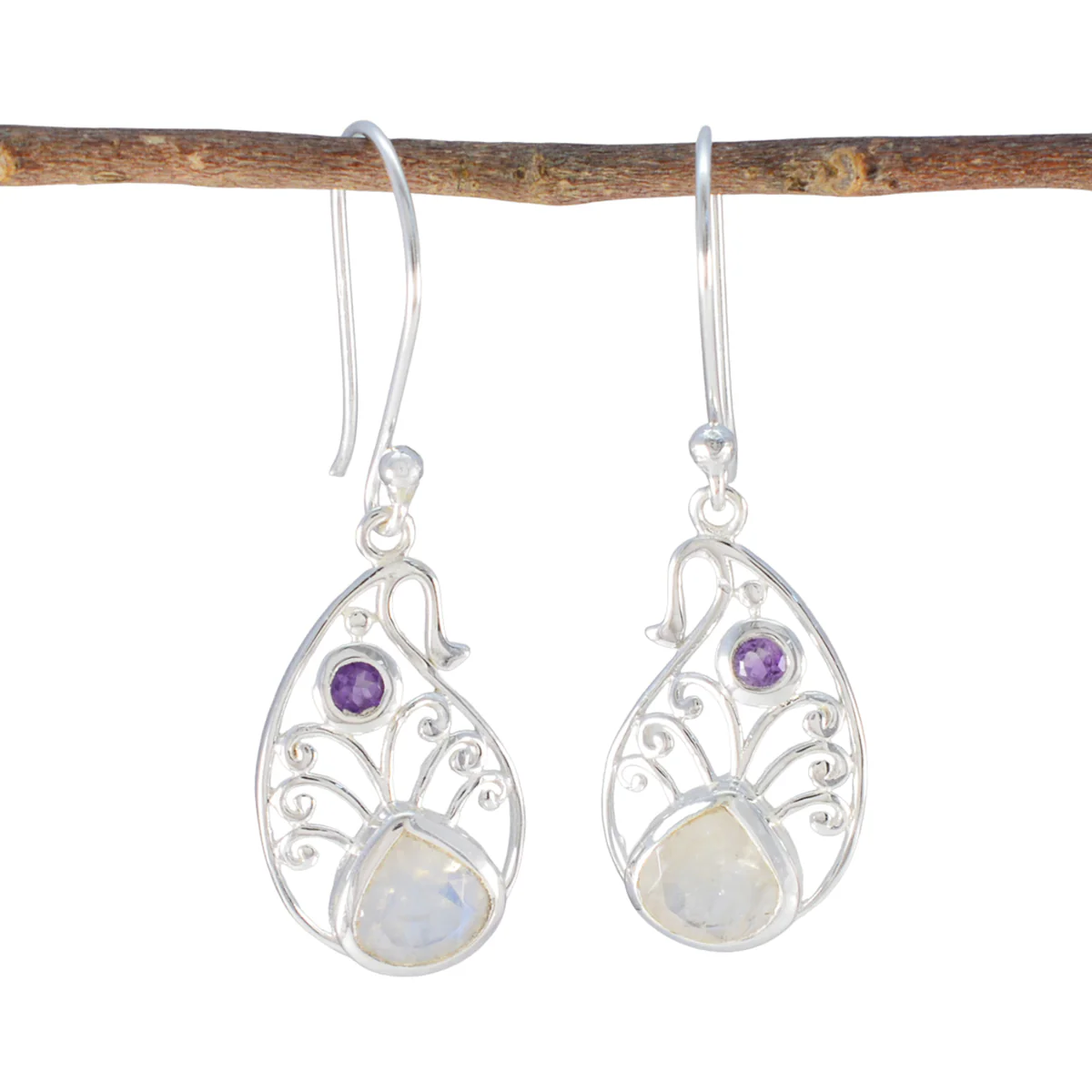 Multi Turkish Eva multiple Dangle multicolor 925 Silver Earring