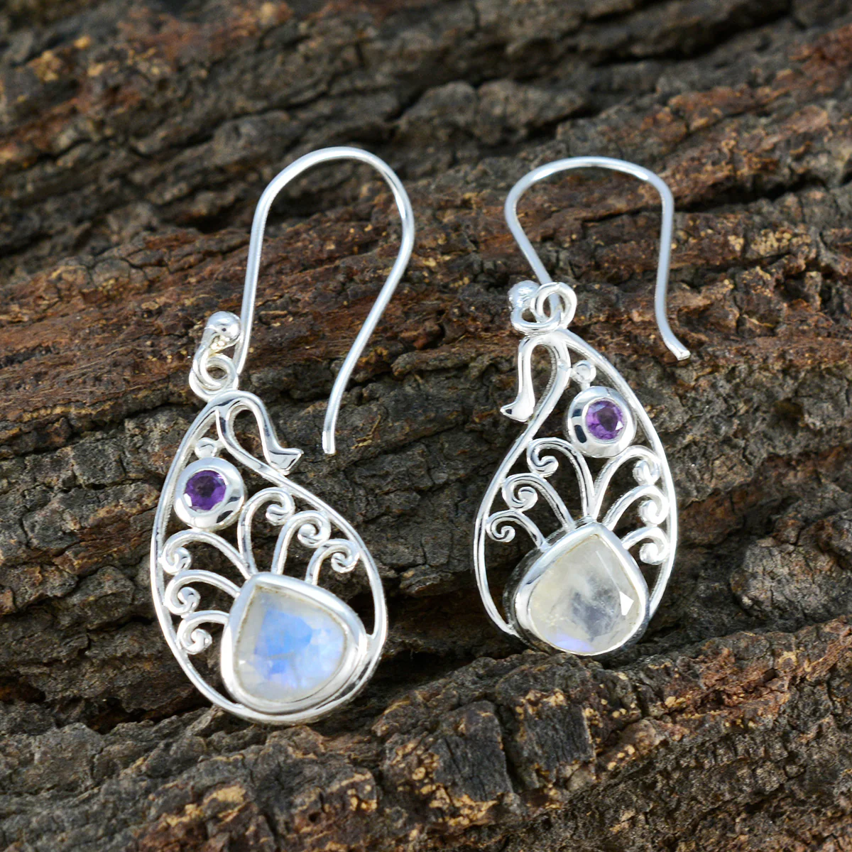 Multi Turkish Eva multiple Dangle multicolor 925 Silver Earring - Image 4