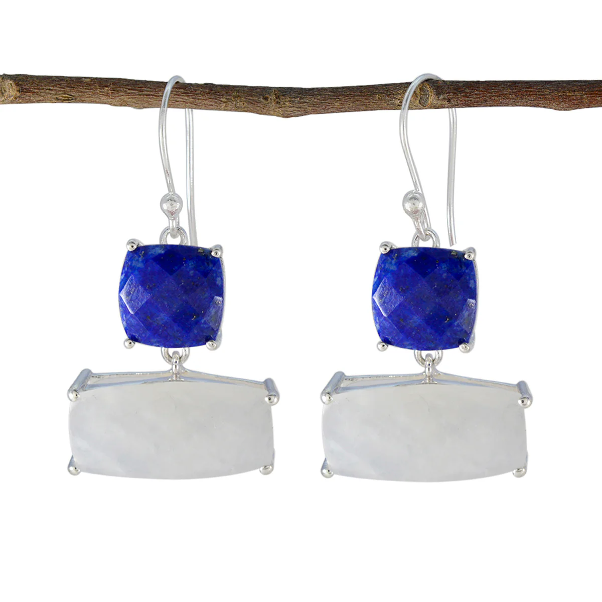 Multi Turkish Nayara Trilogy Dangle multicolor 925 Silver Earring