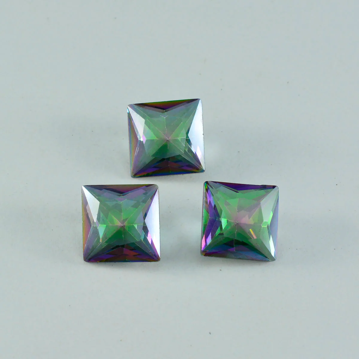 Mystic Quartz 10PC Tiny 4x4 MM Square Faceted Multicolor Brilliant Semi Precious Loose Gems - Image 2