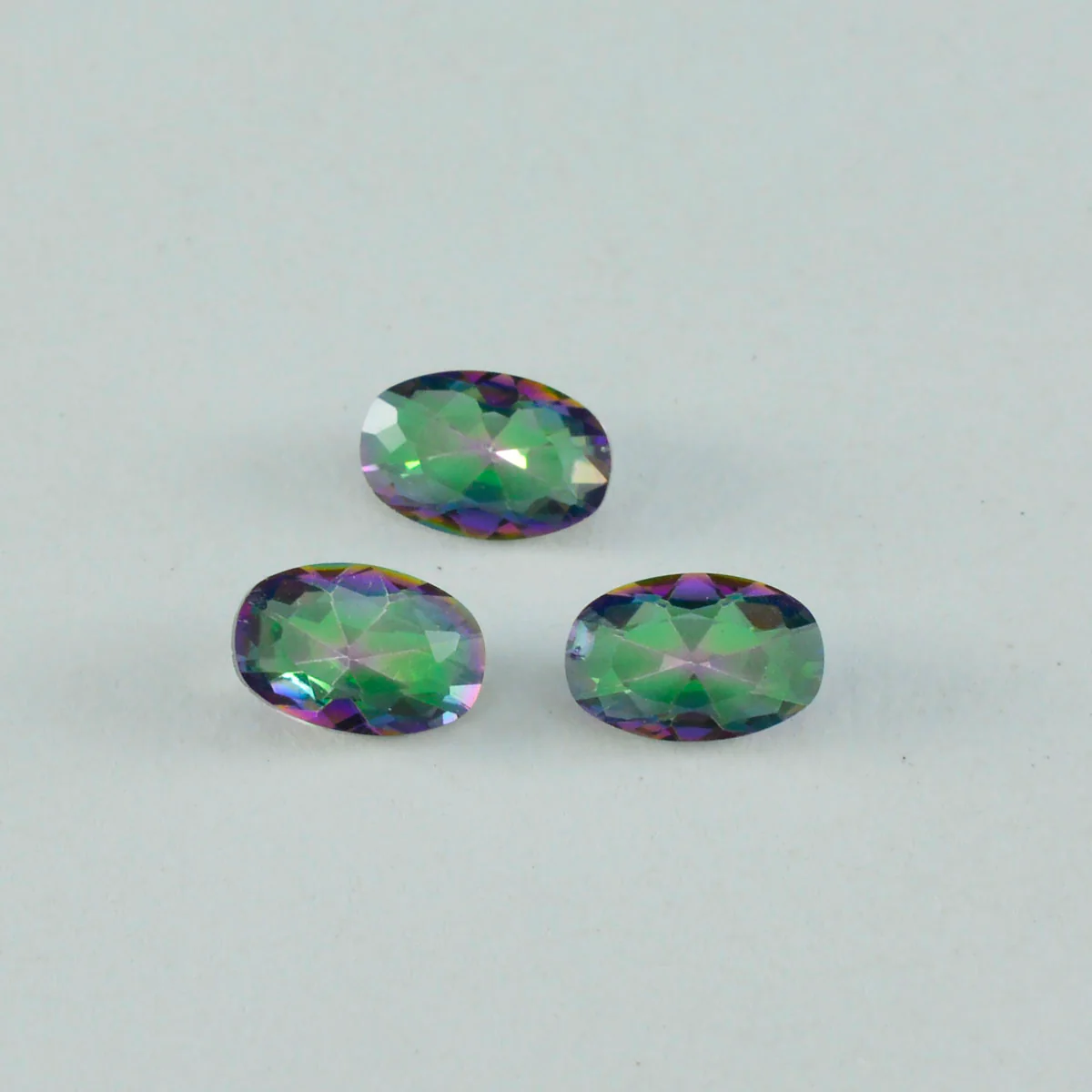 Mystic Quartz 1PC Large 9x11 MM Oval Faceted Multicolor Splendid Semi Precious Gems - Image 4