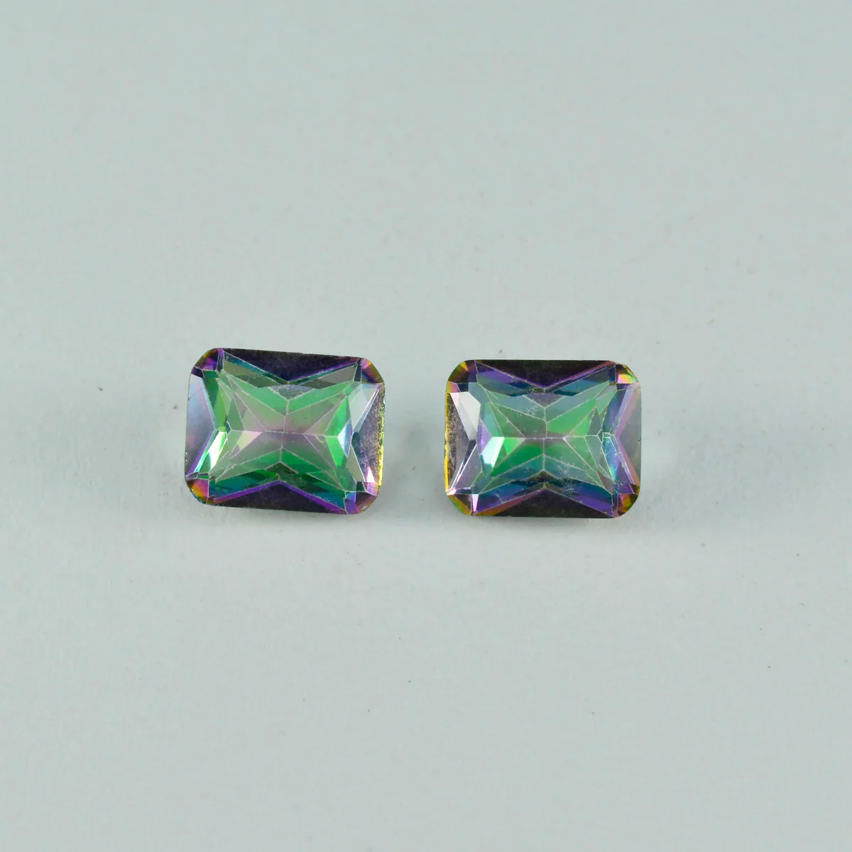 Mystic Quartz 1PC Tiny 3x5 MM Emerald Faceted Multicolor Sparkling Semi Precious Gems - Image 3