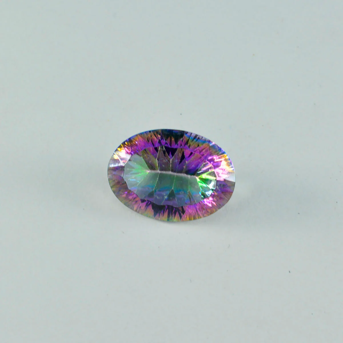 Mystic Quartz 1PC Tiny 3x5 MM Oval Faceted Multicolor Natural Semi Precious Gems - Image 3