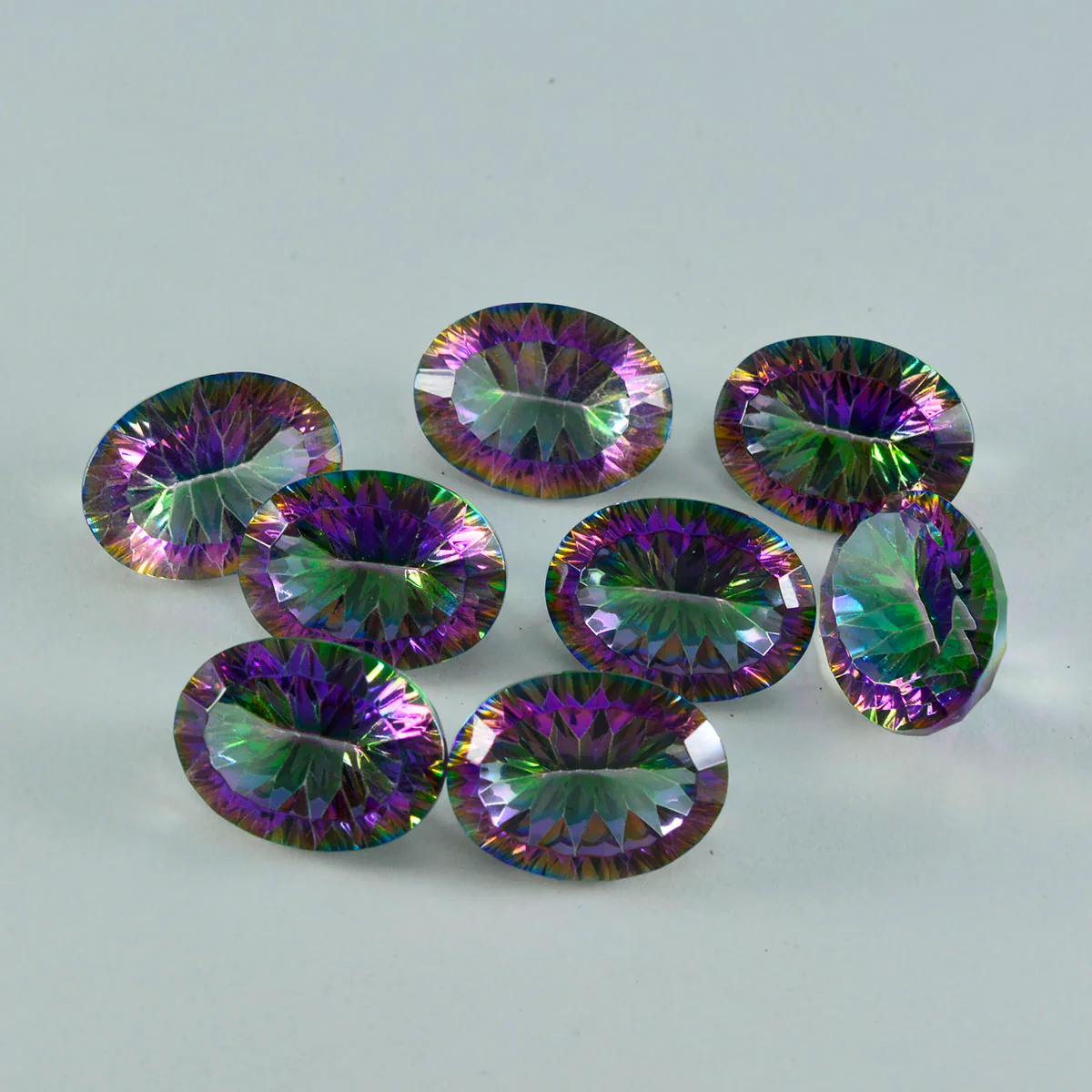 Mystic Quartz 1PC Tiny 3x5 MM Oval Faceted Multicolor Natural Semi Precious Gems - Image 4
