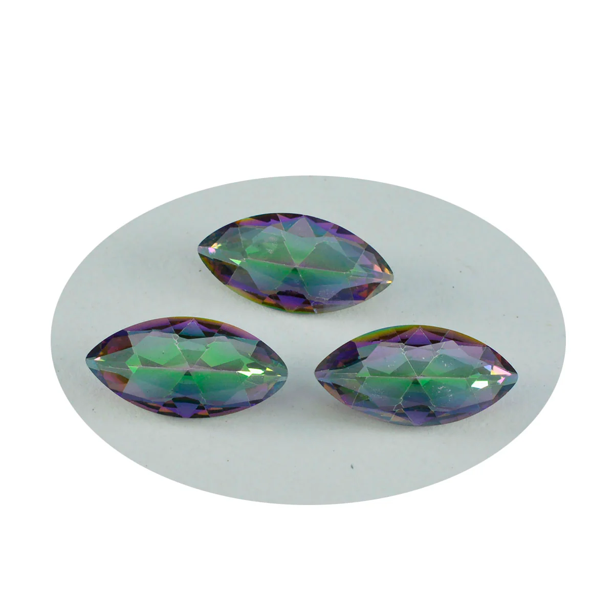 Mystic Quartz 1PC Tiny 4x8 MM Marquise Faceted Multicolor Polished Semi Precious Loose Gems - Image 2