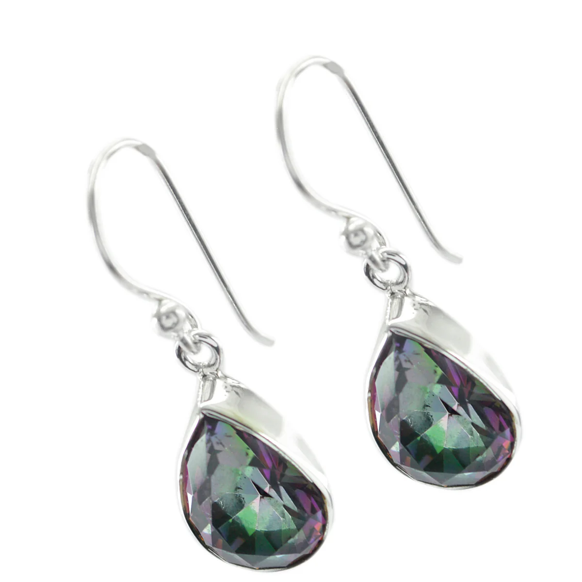 Mystic Quartz African Scarlett multiple Dangle multicolor 92.5 Silver Earring - Image 2