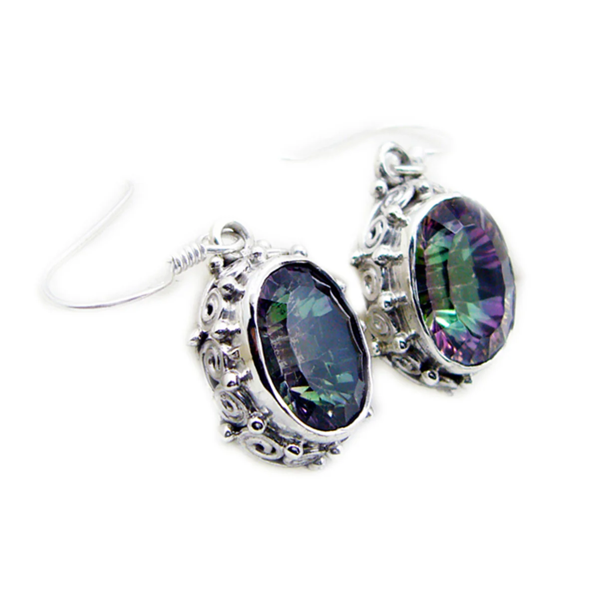 Mystic Quartz African Seo-yeon multiple Dangle multicolor 925 Sterling Silver Earring - Image 2