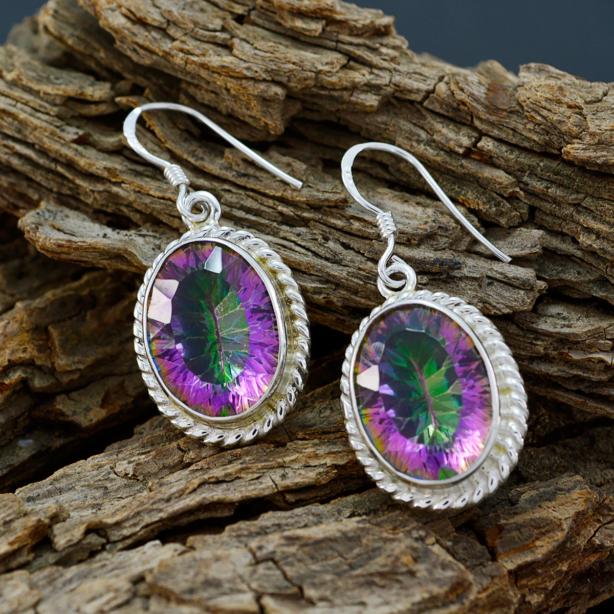 Mystic Quartz American Stella multiple Dangle multicolor Sterling Silver Earring - Image 4
