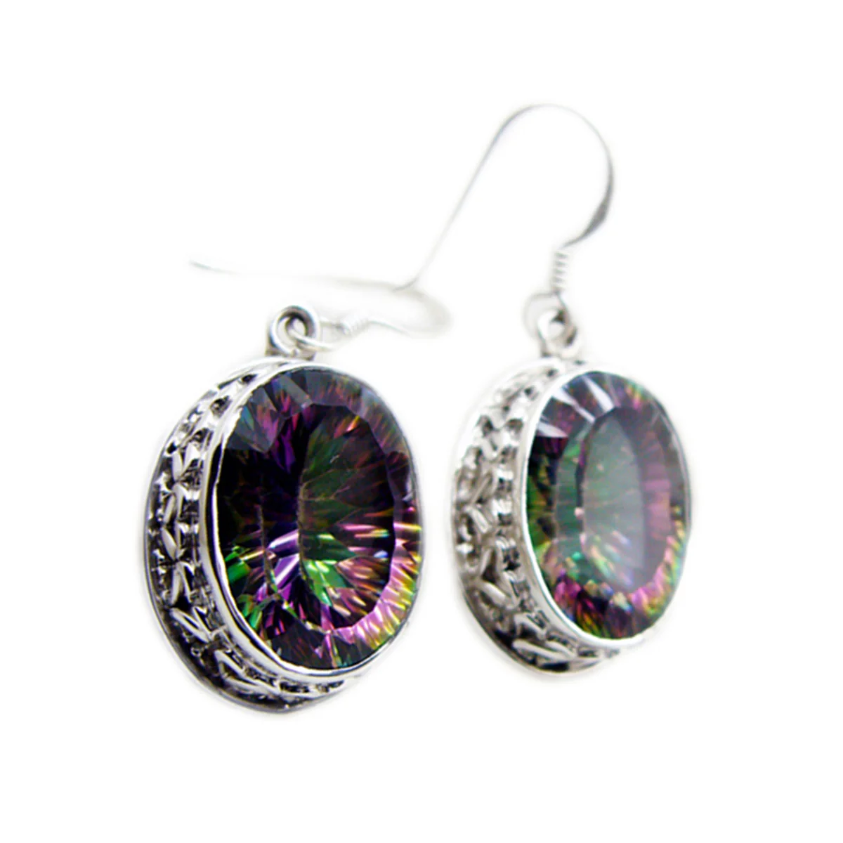 Mystic Quartz Australian Li Lee multiple Dangle multicolor 92.5 Silver Earring
