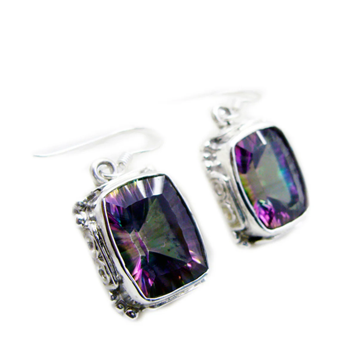 Mystic Quartz French Ayaka multiple Dangle multicolor 92.5 Silver Earring - Image 2