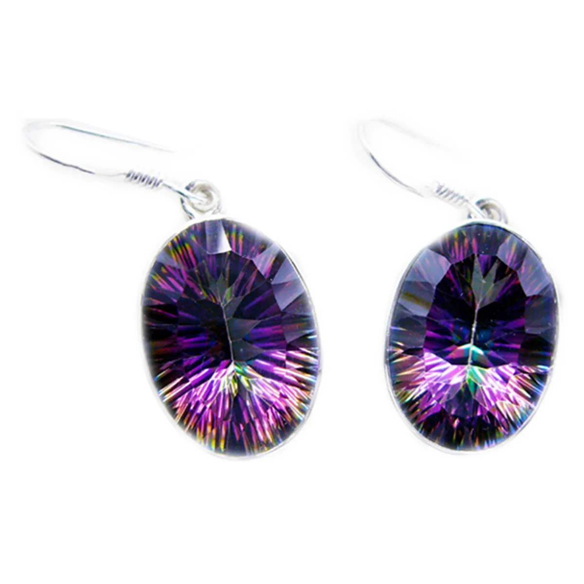 Mystic Quartz German Andrea multiple Dangle multicolor 92.5 Silver Earring - Image 2