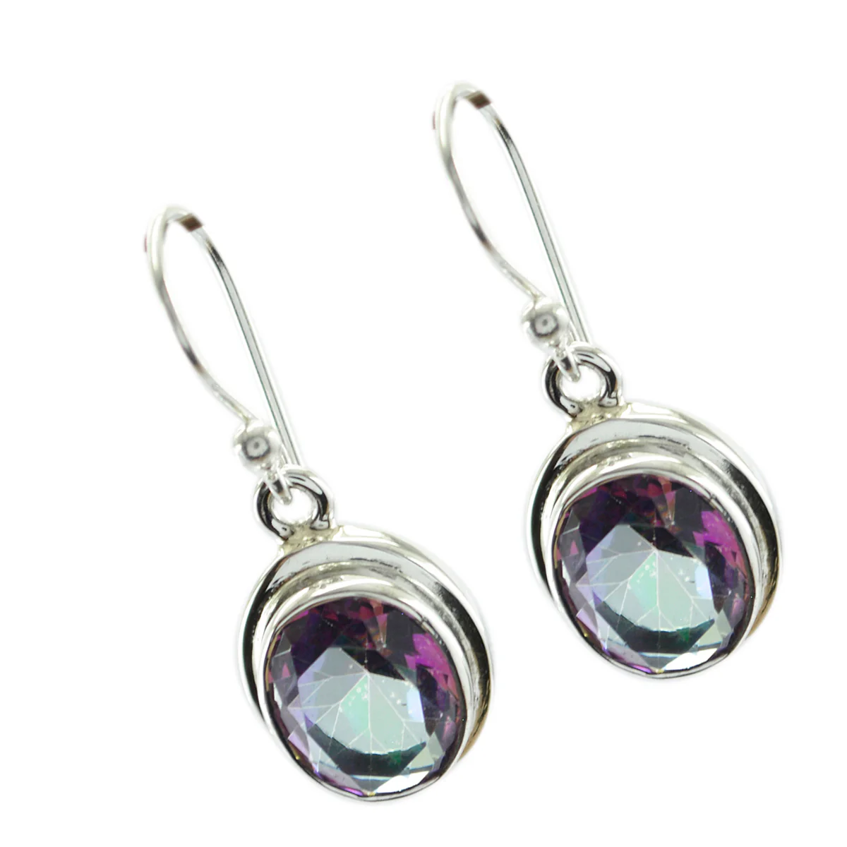 Mystic Quartz Moroccan Sofia multiple Dangle multicolor 925 Sterling Silver Earring - Image 2