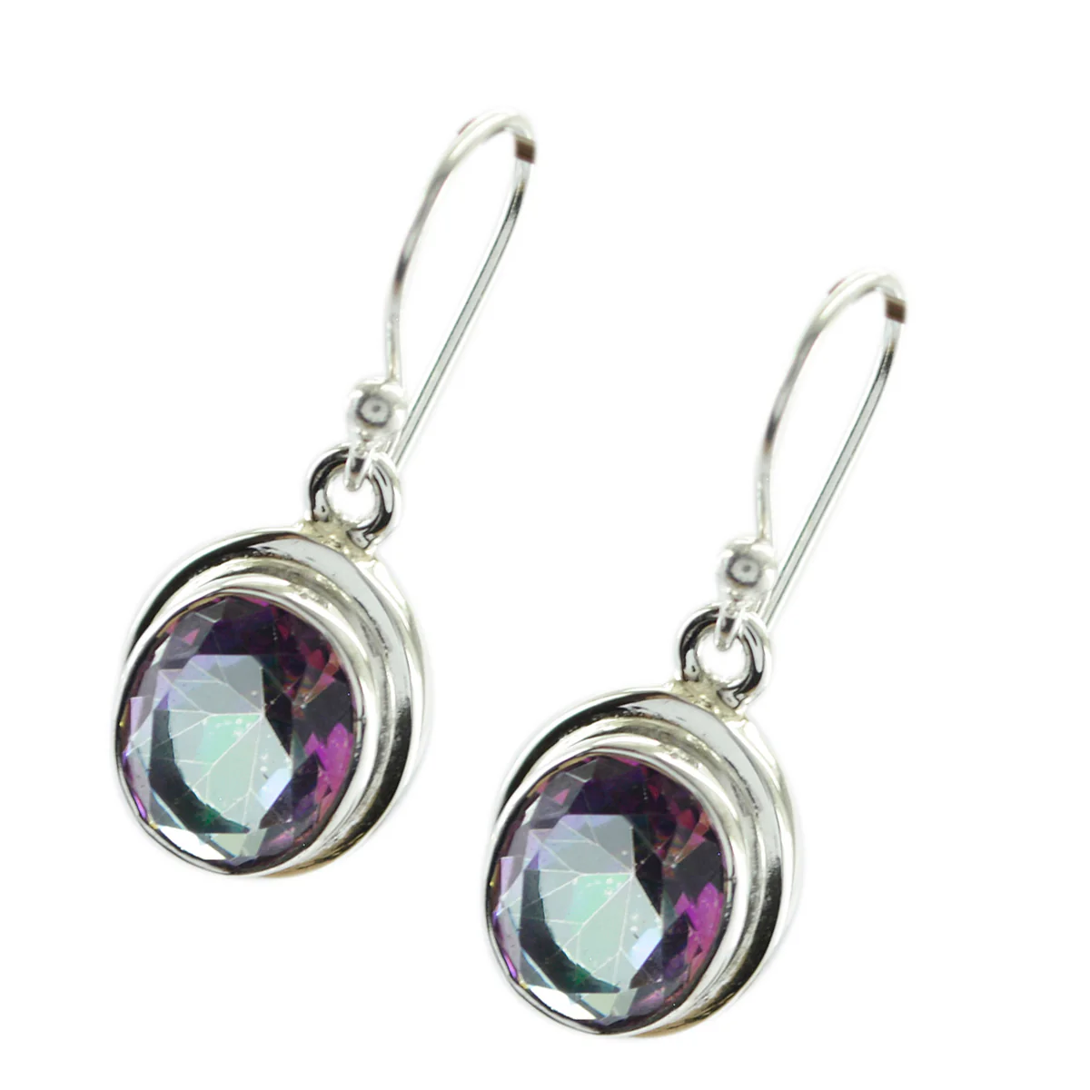 Mystic Quartz Moroccan Sofia multiple Dangle multicolor 925 Sterling Silver Earring - Image 3