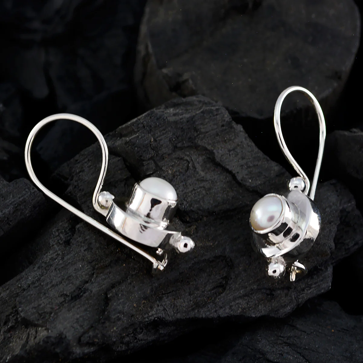 Pearl American Laura multiple Dangle White 925 Sterling Silver Earring - Image 2