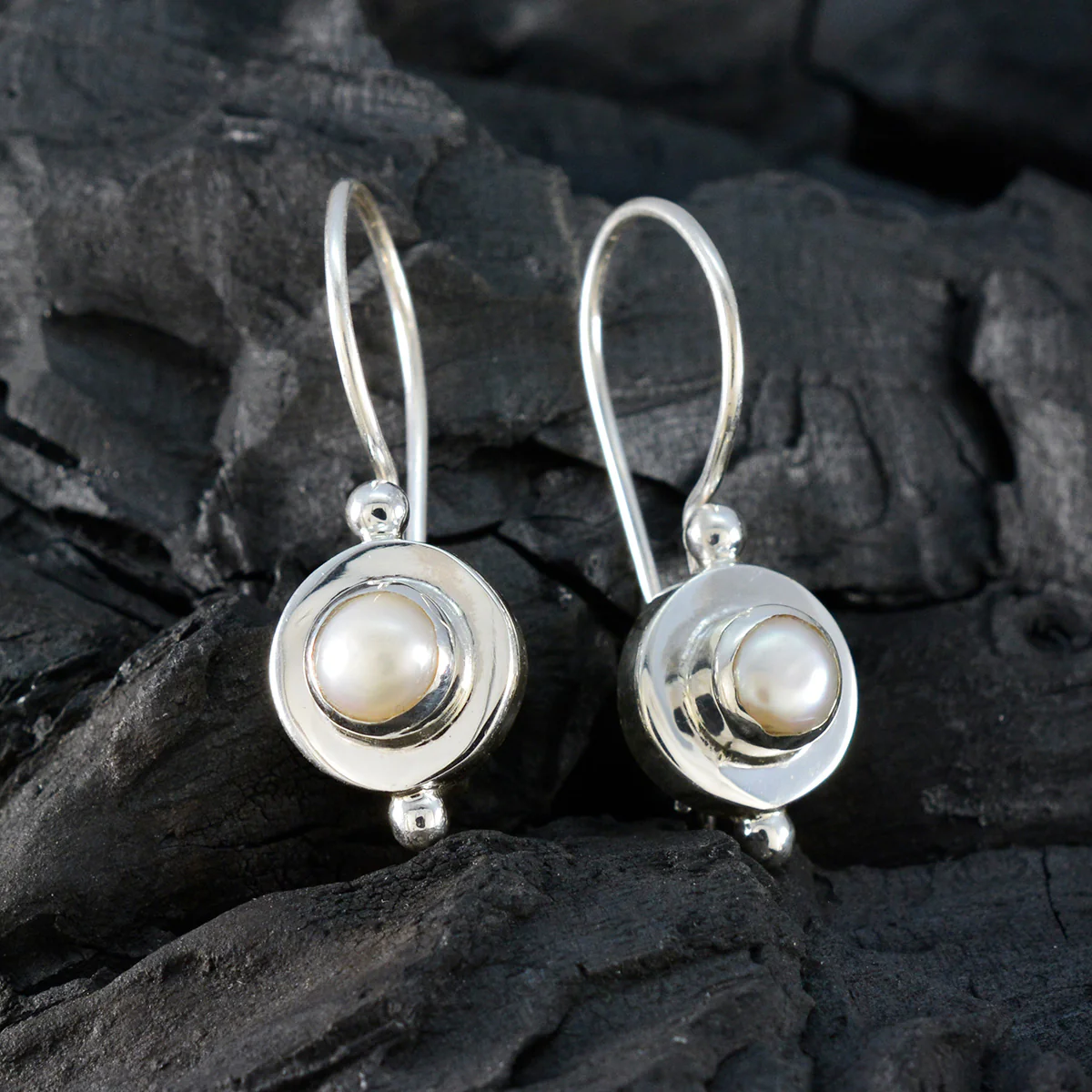 Pearl Korean Mariana multiple Dangle White 925 Silver Earring - Image 4